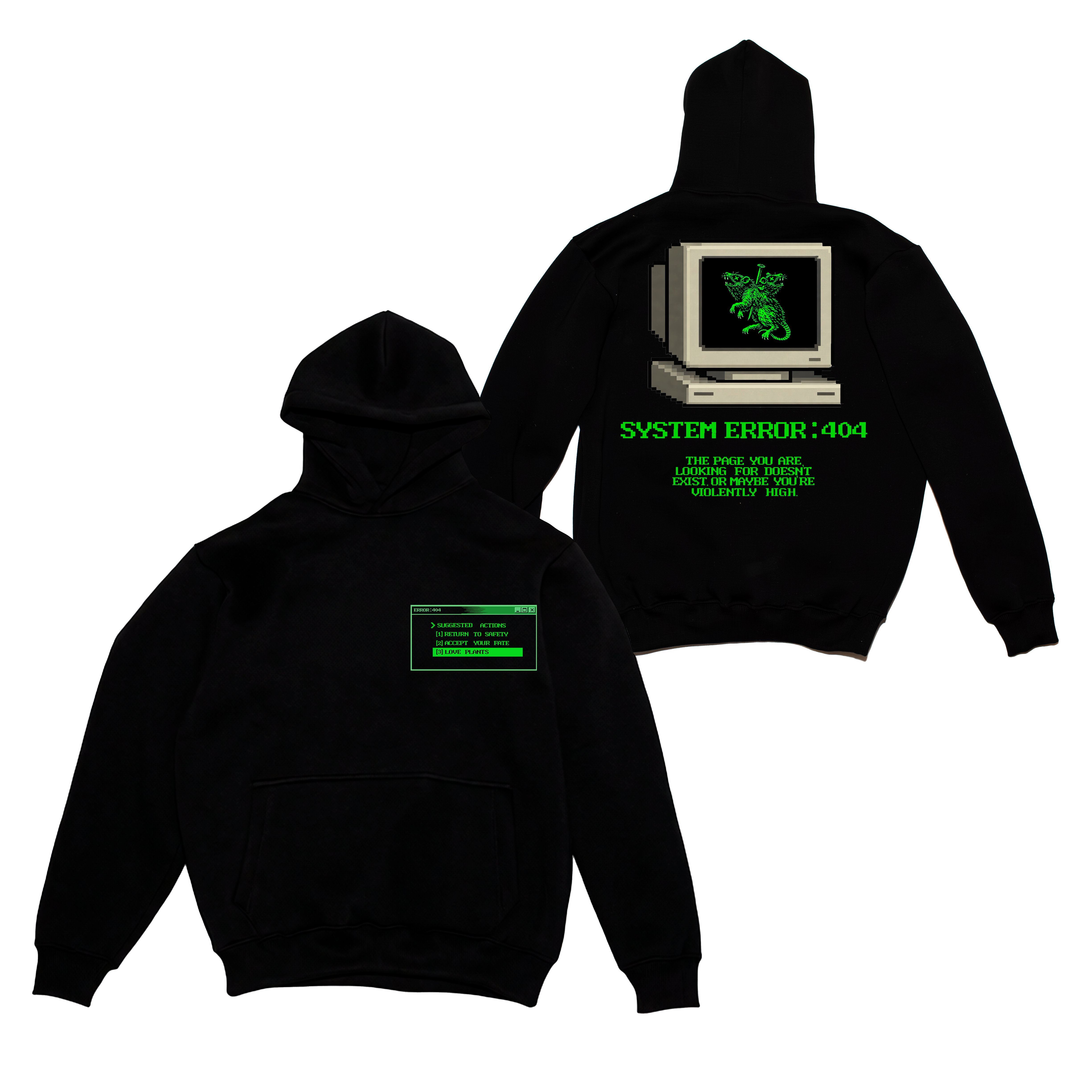 худи system error черная