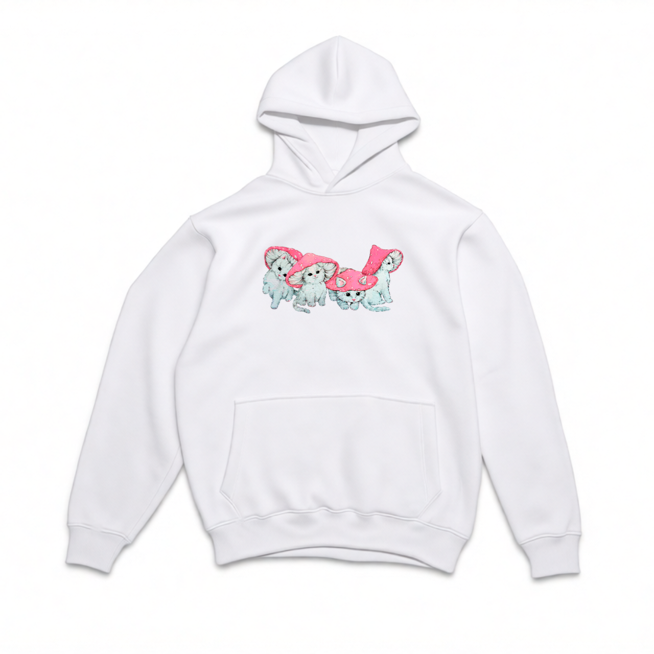 худи грибные котята розовые