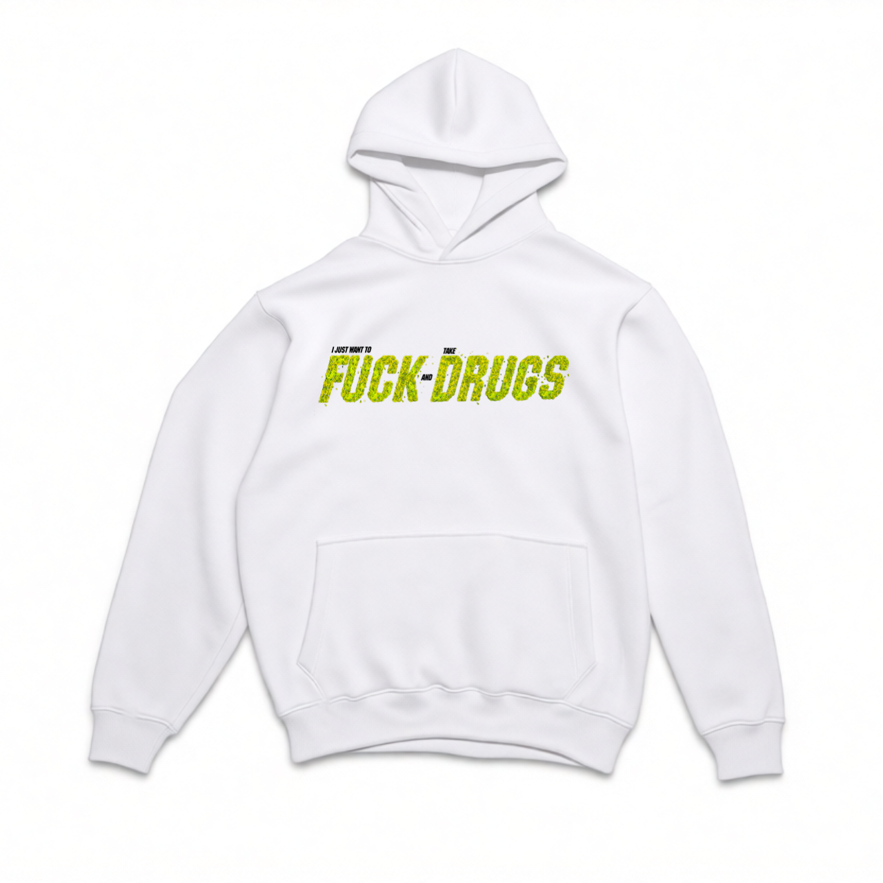 худи fuck drugs белая